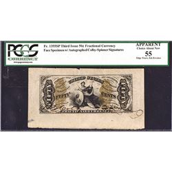 U.S. Fractional Currency, Fr. 1355SP 50¢ Third Issue Wide Margin Justice Face PCGS Apparent Choice A