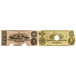 C.S.A., Banknote Pair, 1862 Series.