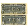 Image 2 : C.S.A., 1864 Lot of 2 $10 Notes T-68, Both AU to Choice AU and Sequential Serial Numbers.