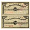 Image 1 : Duluth, Missabe & Northern Railway Company, 1907 Panic Currency Pair.