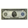 Image 1 : U.S. Federal Reserve Note, $5, 1914, Fr#871, Chicago District, Issued Note.