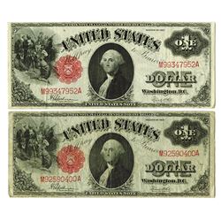 U.S. Legal Tender, $1 1917, both are Fr#40 with Speelman | White Signatures Banknote Pair.