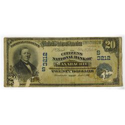 U.S. National Currency, $20, 1902 DB, Ch# S3212, Fr#642, Issued Note.