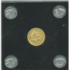 Image 1 : Alaska Gold "ONE Pinch" 1897 circular gold token, Uncirculated to CU.