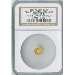 Alaska-Yukon-Pacific Gold Token 25c, 1909, gold, NGC graded MS62PL,  Hart's Coin of the West .