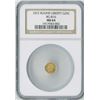 Image 1 : California Fractional 25c 1872, Round Liberty gold, NGC graded MS64