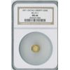 Image 1 : California Fractional Gold 50c 1871, Octagon Liberty gold, BG-911, NGC graded MS66