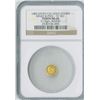 Image 1 : California Gold Charm Token Round 1883,  Miner/Q Rev. gold, NGC graded MS66