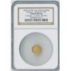 Image 1 : California Gold Token Octagon 1858,  Indian Wreath gold, NGC graded MS66