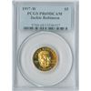 Image 1 : U.S. Jackie Robinson Commemorative, $5 1997 W, gold, PCGS graded PR69DCAM