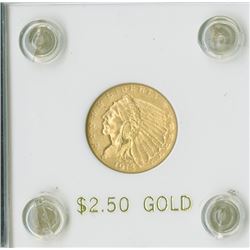 Indian $2.50, 1913,  Eagle Reverse, gold  AU