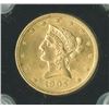 Image 2 : Liberty $10, 1905,  Eagle Reverse, gold, Unc.