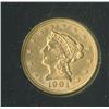 Image 2 : Liberty $2.50 1901, Eagle Reverse, gold  UNC.