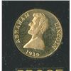 Image 2 : Lincoln "A Token",  1939,  /27 Rev. gold  Proof