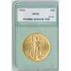 Image 1 : St. Gaudens $20, 1924 gold, NTC graded MS66