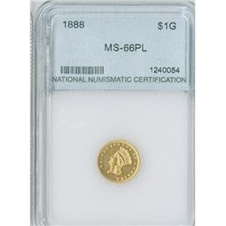 U.S. Indian Princess, $1 1888, Type III gold, NNC graded MS66PL