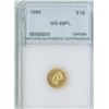 Image 1 : U.S. Indian Princess, $1 1888, Type III gold, NNC graded MS66PL