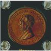 Image 1 : Lincoln 1909  bronze  Medal, Patriotic Eagle on Back, brown Uncirculated.