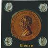 Image 2 : Lincoln 1909  bronze  Medal, Patriotic Eagle on Back, brown Uncirculated.