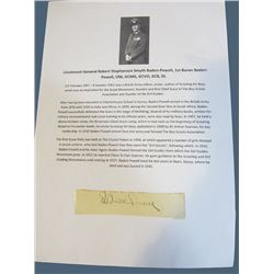 Autograph Ð R Baden-Powell