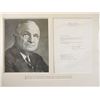 Image 1 : Autographed Picture and letter Harry S. Truman Ð late President of the United States.