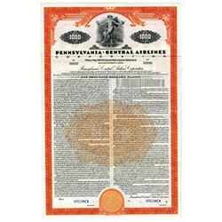 Pennsylvania Central Airlines Corp. Specimen Bond.