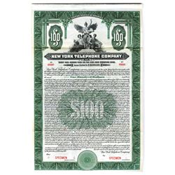 New York Telephone Co., 1919 Specimen Bond