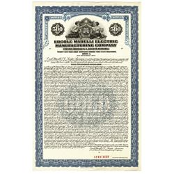 Ercole Marelli Electric Manufacturing Co. Specimen Bond.