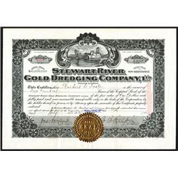 Stewart River Gold Dredging Co., Ltd. 1910 Stock Certificate.