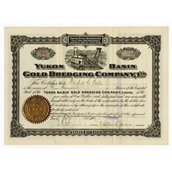 Yukon Basin Gold Dredging Co. Ltd. 1900 Stock Certificate.