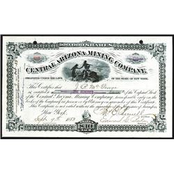 Central Arizona Mining Co., 1883 Stock Certificate.