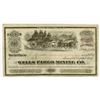 Image 1 : Wells Fargo Mining Co., 1875 Stock Certificate with Racing Stage Coach.