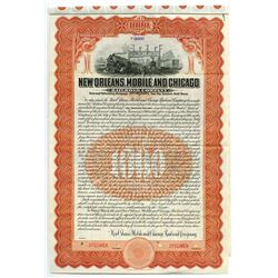 New Orleans, Mobile and Chicago Railroad Co., 1909 Specimen Bond