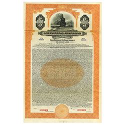 Louisiana & Arkansas Railway Co., 1929 Specimen Bond