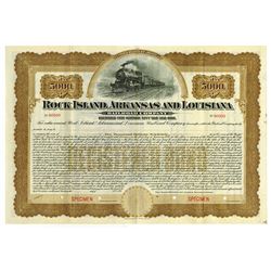 Rock Island, Arkansas and Louisiana Railroad 1906 Registered Specimen Bond.