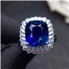 Image 1 : Natural Cushion Sapphire 6.11 Ct Ring/Pendant