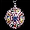 Image 1 : Natural Blue & Fancy Sapphire Ruby 57 Ct Pendant