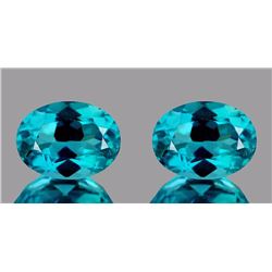 Natural Apatite Paraiba Blue Pair 7 x 5 mm - VVS