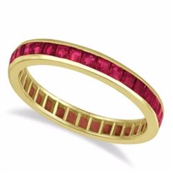 Natural Ruby & Solid Gold Eternity Band