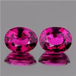 Natural Raspberry Pink Rhodolite Garnet Pair 8x6 MM FL
