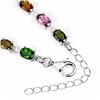 Image 3 : Natural Fancy Tourmaline & Chrome Dioposide Bracelet