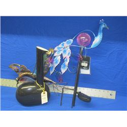 Solar peacock/showhome vase/