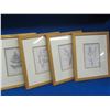 Image 1 : 4 Framed prints/flower-leaf prints