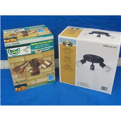 New 2 light fixtures- 1 is motion