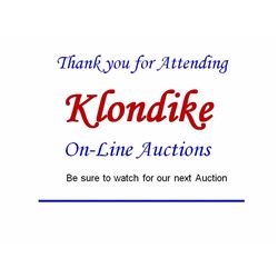 Thank you for attending Klondike On-Line Auctions