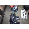 Image 1 : TWO SETS OF ROLLER BLADES AND SHIN PADS