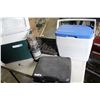 Image 1 : SMALL COLEMAN COOLER FLASHLIGHT AND TIRE CHAINS AND COLEMAN COOLER