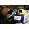 Image 1 : BOX OF VARIOUS BANNERS FLAGS HATS ETC