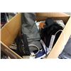 Image 2 : BOX OF VARIOUS BANNERS FLAGS HATS ETC