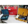 Image 1 : RED TOOLBOX AND TWO ELECTRIC DRILLS